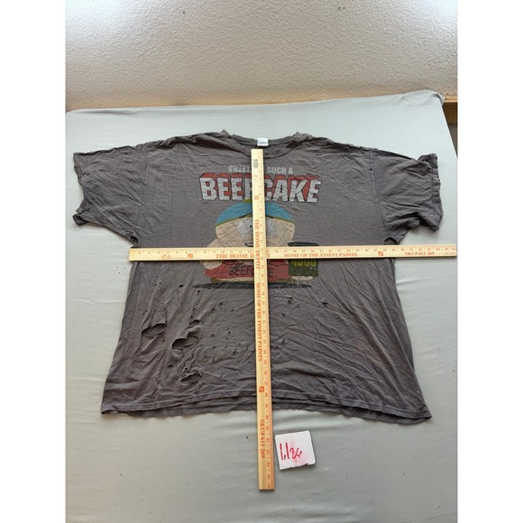 Fifth Sun Other - South Park Beefcake Cartman Distressed T-Shirt Grey 4XL Fifth Sun 2010 Thrashed